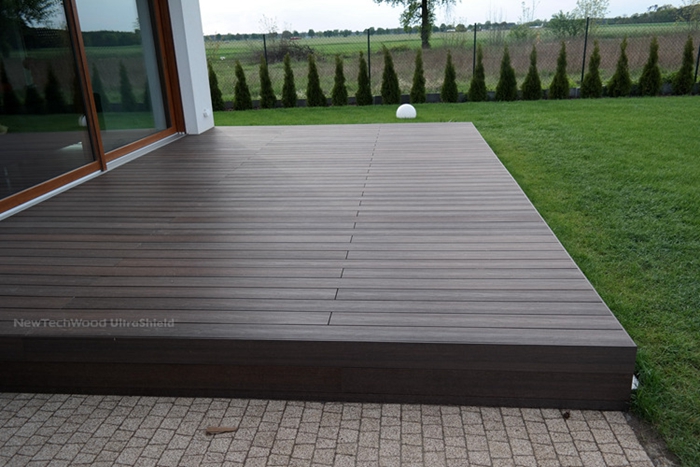 UltraShield Composite Porch Decking Panel in Wood Color