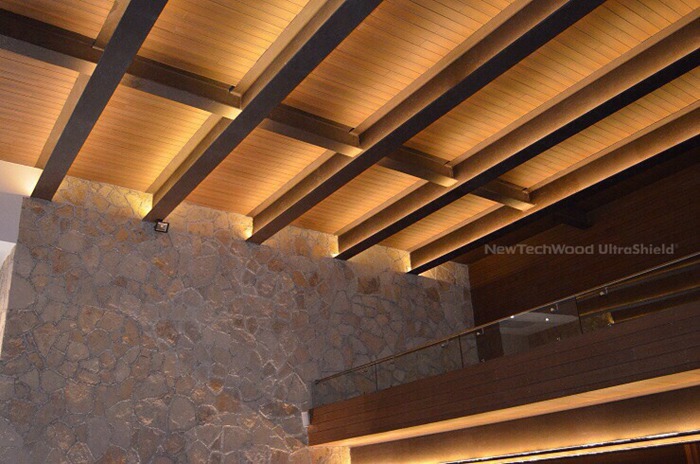 UltraShield Wood Capped Composite Church Ceiling Panel