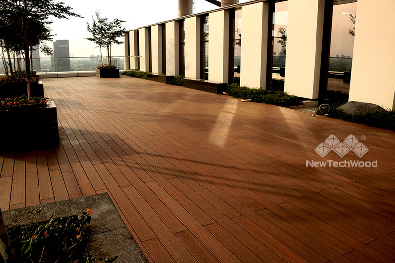 Composite deck is suitable for indoor and outdoor space.